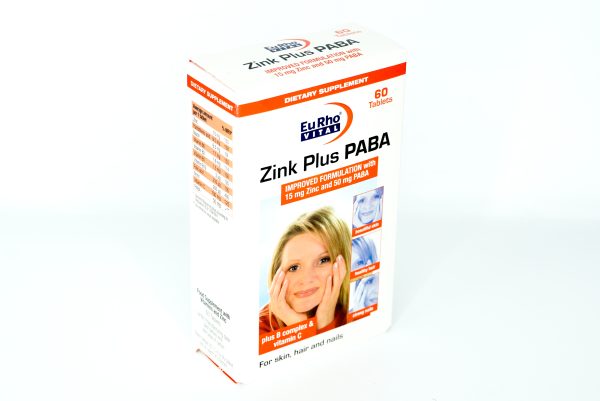 قرص زینک پلاس پابا یوروویتال zink plus paba