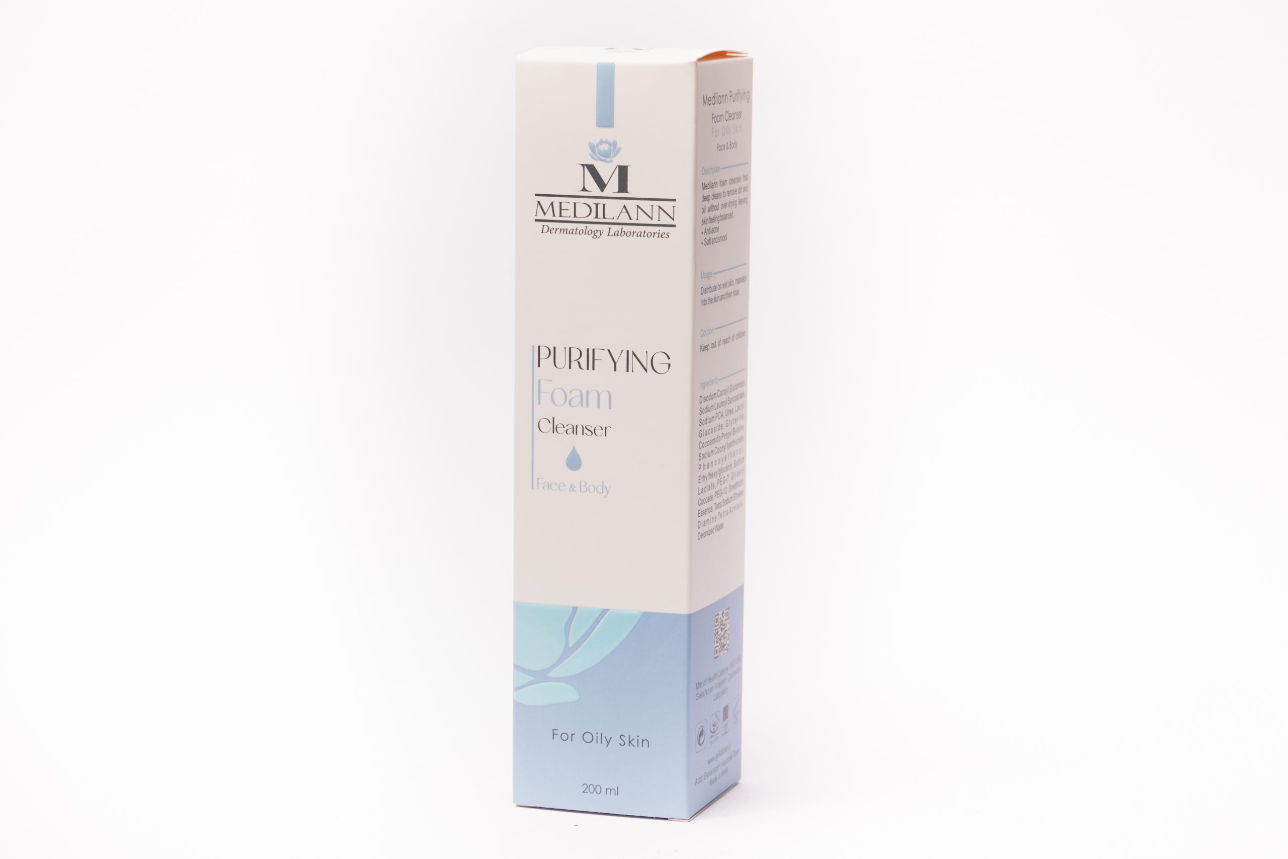 d(1)300 (108) فوم شست شو و آب رسان مدیلن مناسب پوست های چرب