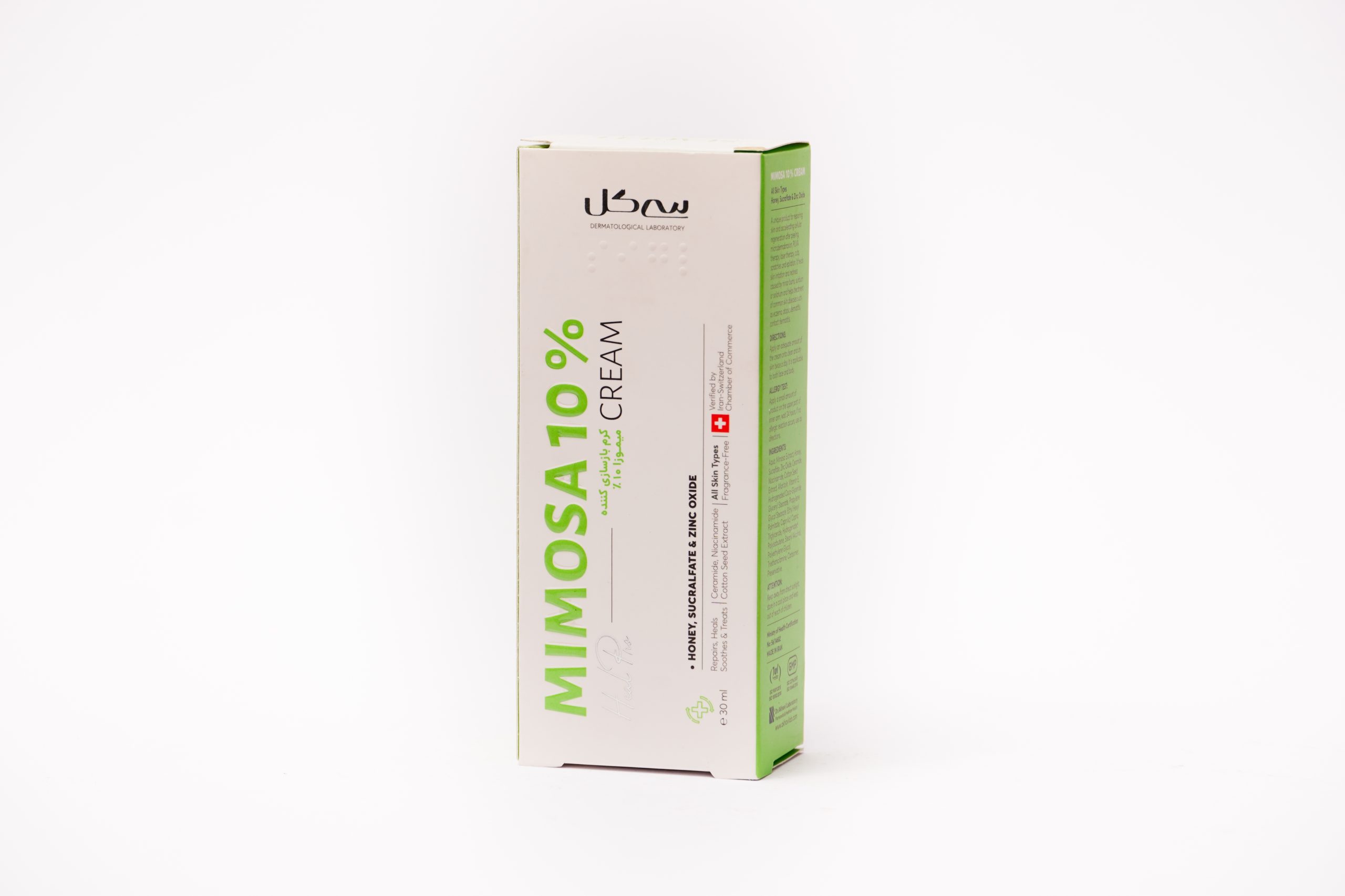 d(1)300 (116) کرم بازسازی کننده سیگل مدل میموزا 10 درصد مناسب انواع پوست حجم 30 میل