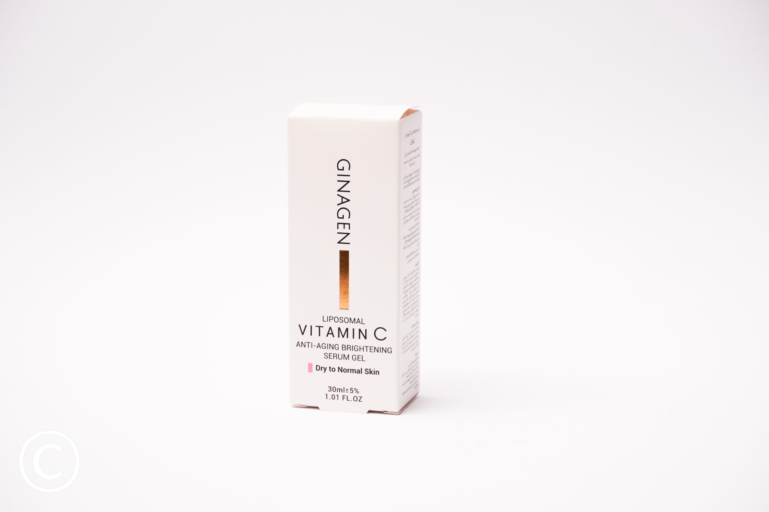 d(1)300 (189) ژل سرم ویتامین C لیپوزومال ژیناژن مناسب پوست های خشک و حساس