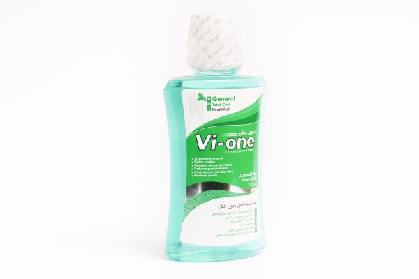 دهانشویه کامل بدون الکل وی وان مدل نعنای تازه حجم 330 میل