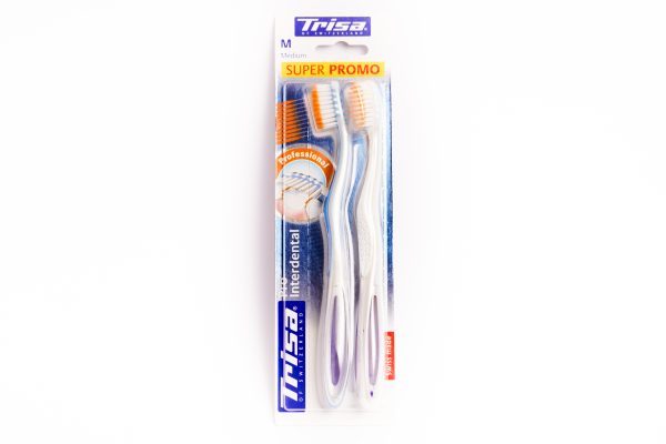 مسواک تریزا مدل Pro Interdental با برس متوسط بسته 2 عددی